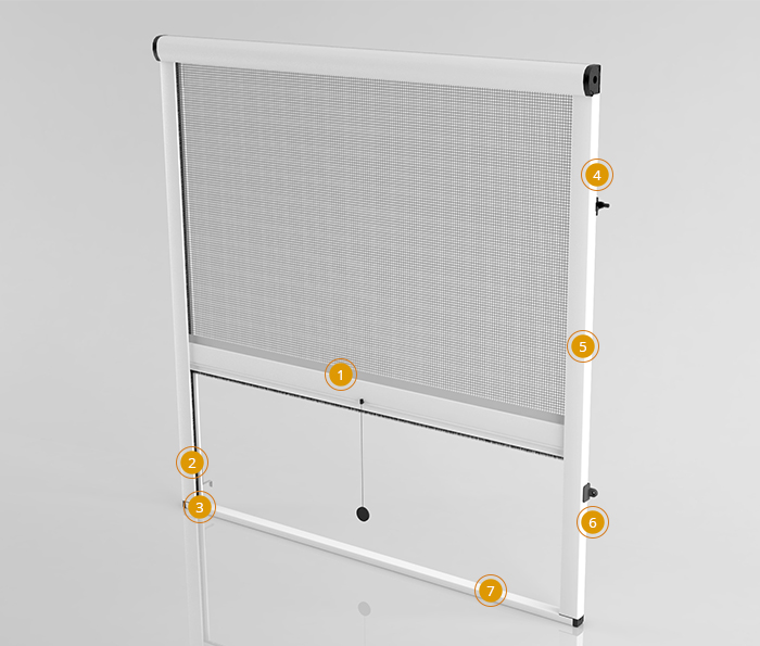 Detalles de la mosquitera Revolux
